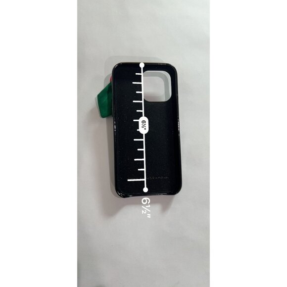 Black Phone Case with Red Rose Accent - Picture 3 of 4